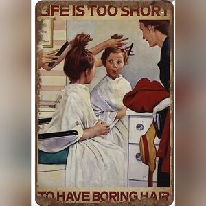 Haircut Aluminum Decorative Sign